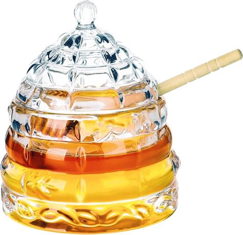 Godinger Honey Jar Honey Dish With Dipper Double Walled