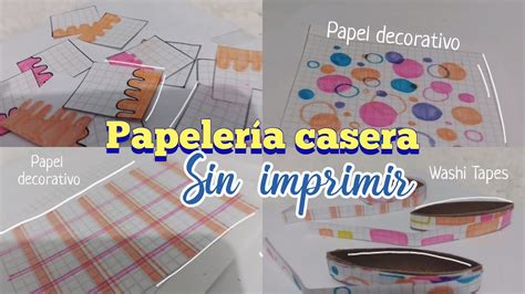 Papelería Casera SIN IMPRIMIR Haz tu propia papelería YouTube