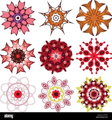 Rosettes Rose Stock Vector Images Alamy