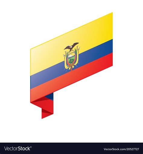 Ecuador flag Royalty Free Vector Image - VectorStock