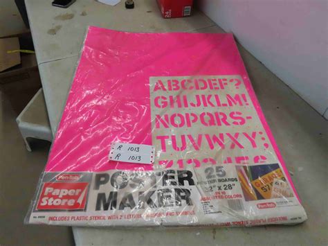 25 Poster Boards And Stencil 22 X 28 Mcsherry Auction Service Ltd