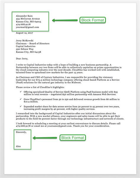 Sample Business Letter Format 75 Free Letter Templates Rg