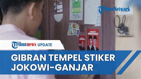 Penjelasan Gibran Seusai Blusukan Tempel Stiker Gambar Jokowi Ganjar Ke