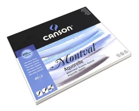 Papel Acuarela Block Canson Montval 24x32 200 Grs 40 Hojas