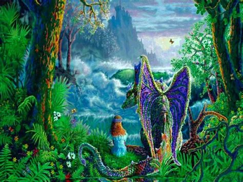 Magical Land Dragon Art Fantasy Art Fantasy