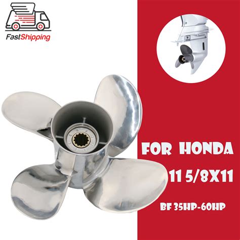 11 5 8x11 Boat Propeller Fit Honda 35 60HP Stainless Steel 13 Tooth 4