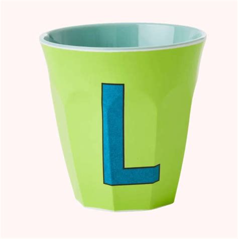 Gobelet Melamine Lettre L Citron Vert Rice La Belle Vie Courses