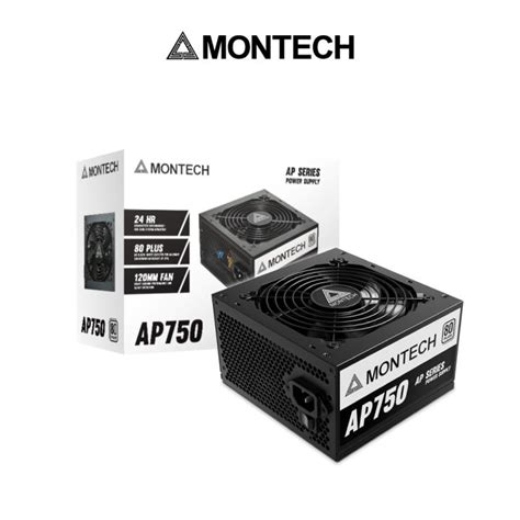 Power Supply อุปกรณ์จ่ายไฟ Montech Ap 750w 750w 80 Plus Black Atx ของแท้รับประกัน 3 ปี