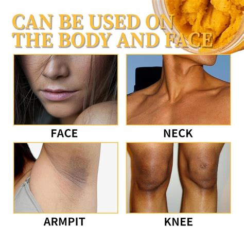 Turmeric Brightening Body Scrub For Dark Inner Thighs Bikini Area Underarms Sea Salt