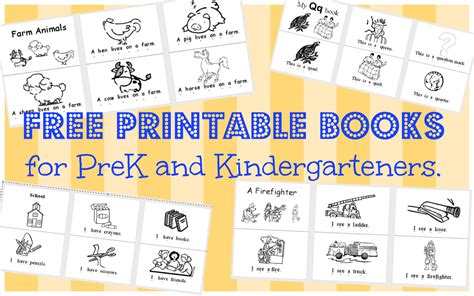 Free Printable Kindergarten Books