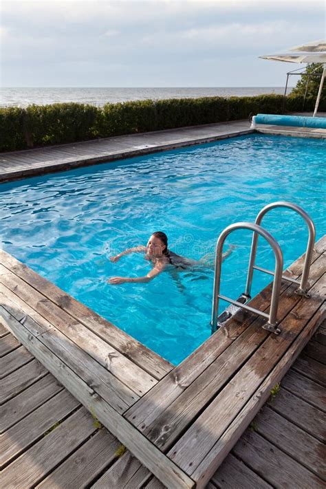 Nude Woman In Swimming Pool Stock Photo Image Of Lifestyle Pool