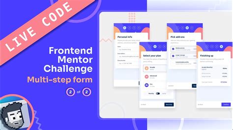 Live Code Frontend Mentor Multi Step Form Part 2 YouTube