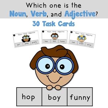 Nouns Verbs Adjectives Task Cards By Teacher S Take Out Tpt