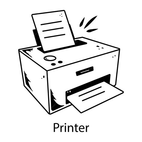 Premium Vector Heres A Doodle Icon Of A Printer