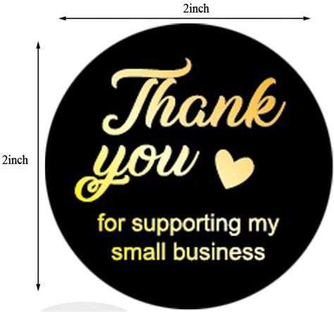 Black Thank You For Supporting My Small Business Etsy