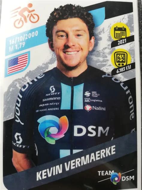 STICKER PANINI TOUR De France 2023 N 253 Kevin Vermaerke USA DSM