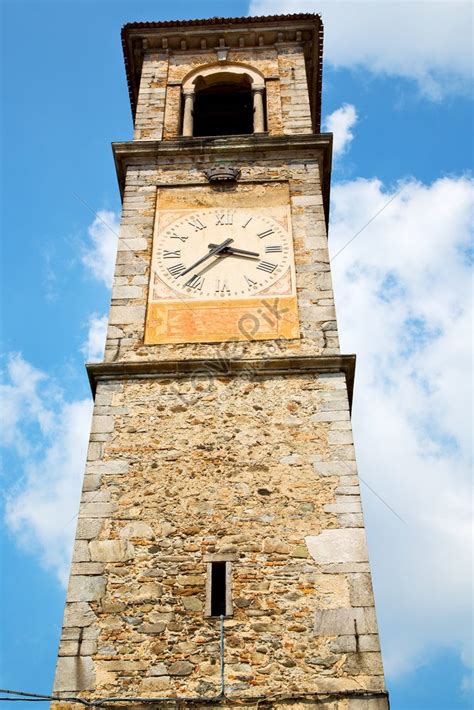 Isang Lumang Larawan Ng Sinaunang Clock Tower Sa Italy Europe Larawan