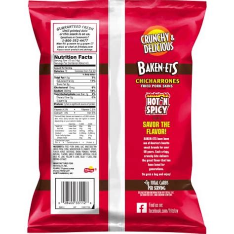 Baken Ets Hot N Spicy Chicharrones Fried Pork Skins Oz Frys Food Stores