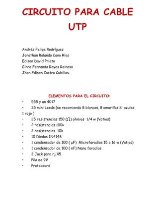 Dise O De Un Probador Para Cable Utp Pdf