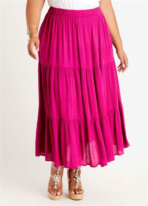 Tiered Gauze Maxi Skirt