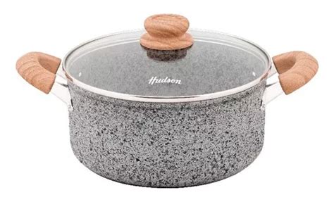 Cacerola Hudson Granito Stone Aluminio Forjado 24cm Color Gris Meses