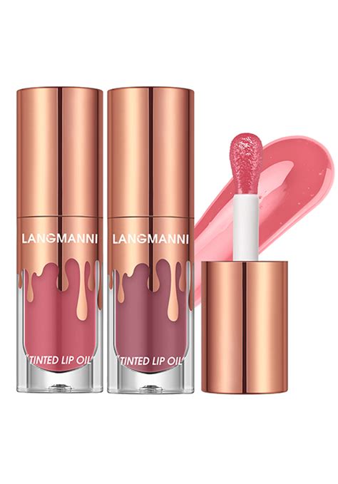 Amazon LANGMANNI Moisturizing Lip Oil No Sticky Lip Gloss Lip