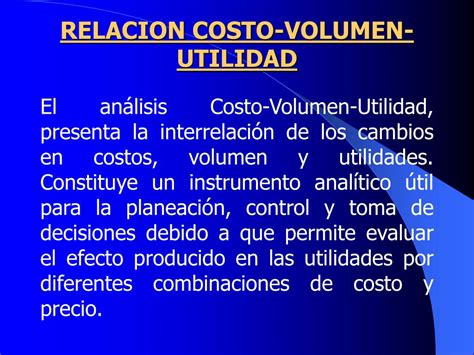 Ppt Relacion Costo Volumen Utilidad Powerpoint Presentation Free