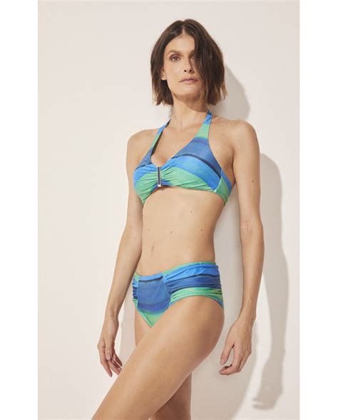 胸罩 Top Bikini Larga Listrado Espelho De Agua 品牌 Designer Agua de Coco