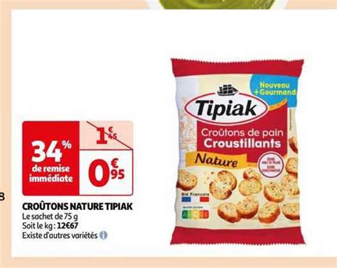 Promo Croûtons Nature Tipiak Chez Auchan Icataloguefr