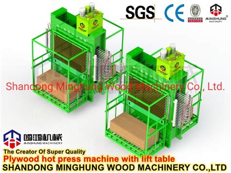 Oil Hydraulic Veneer Hot Press Machine For Plywood Making Machine Shandong Minghung Wood