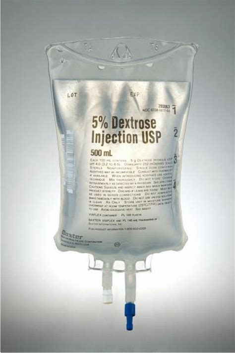 Baxter 5 Dextrose Injection Usp Viaflex Plastic Container 2b0062q