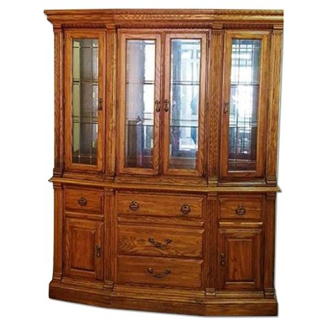 Solid Hardwood China Cabinet Aptdeco