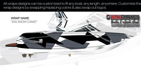 WG Snow Camo | Boat Wrap Kit