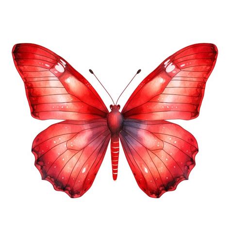 Premium Photo There Is A Red Butterfly With A Black Spot On Its Wings