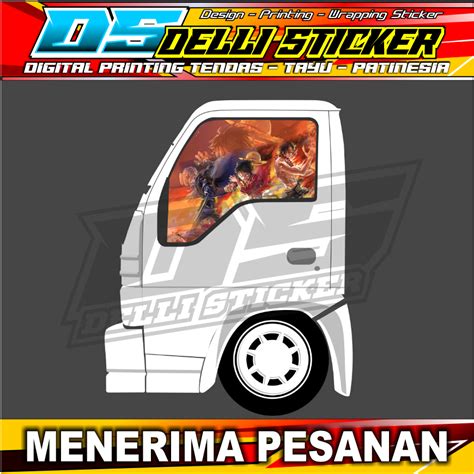 Jual Stiker One Way Gambar Karakter One Piece Kaca Samping Kanan Kiri