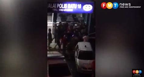 Merusuh Depan Balai Polis 6 Ditahan Di Sarawak FMT