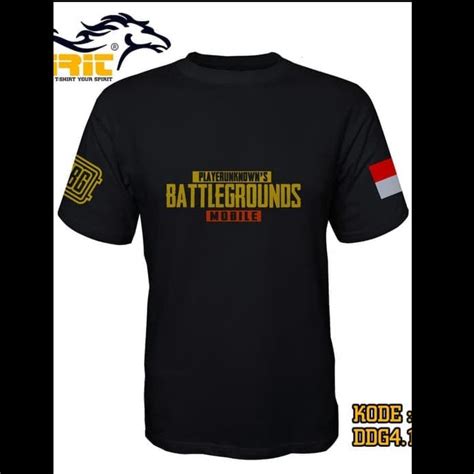 Jual KAOS BAJU PRIA WANITA PUBG MOBILE BENDERA INDONESIA COMBED 30S