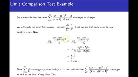 Limit Comparison Test Example Youtube