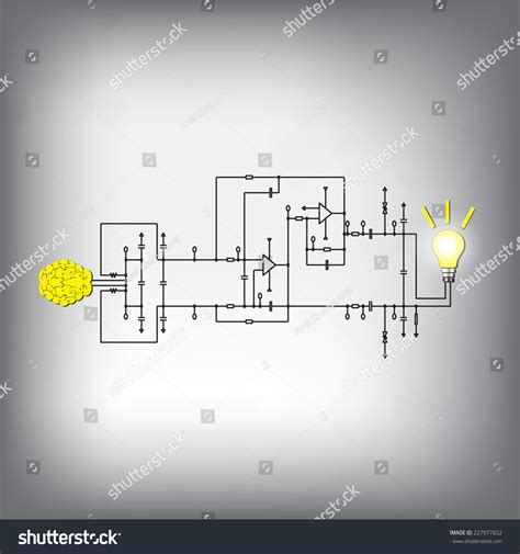 Schematic Diagram Brain Stock Vector (Royalty Free) 227977822 ... 
