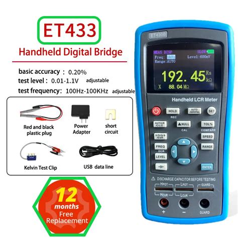 East Tester Et Handheld Lcr Digital Bridge Multimeter Capacitance