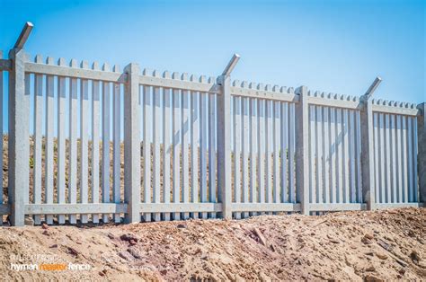 Concrete Palisade Fence Coverland Hyman Master Fence