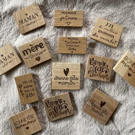 Magnet En Bois Cristobois Fr Magnet Maman Cadeau