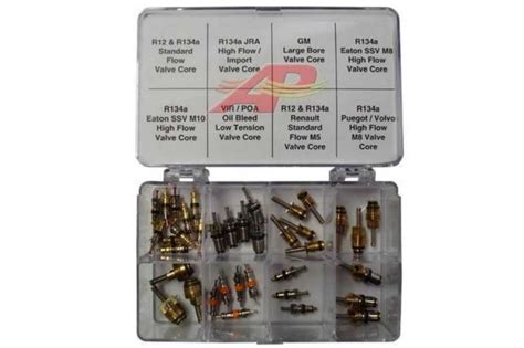 R12 And R134a Master Valve Core Kit 8 Different Valve Cores W O Tool