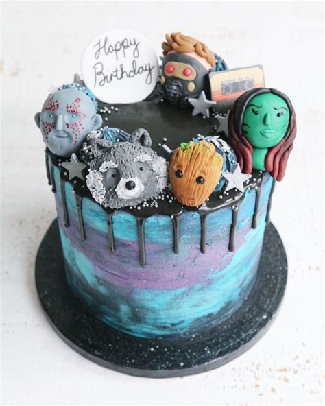 Guardians Of The Galaxy Drip Cake Dripcaketutorial Novelty Birthday