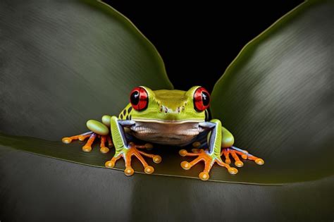 La Rana Arbor Cola Costarricense De Ojos Rojos Agalychnis Saltator