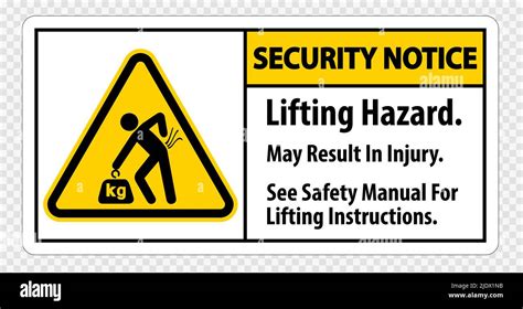 Lifting Hazardmay Result In Injury See Safety Manual For Lifting