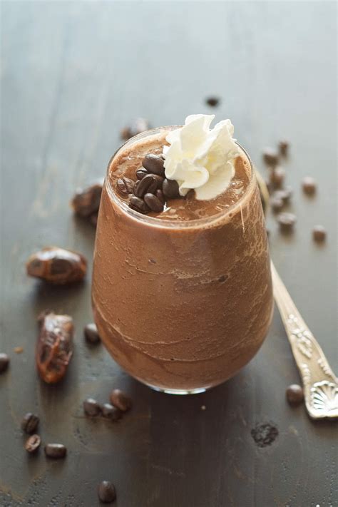 Healthy Salted Caramel Mocha Smoothie With Salt And Wit