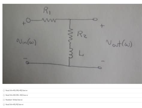 Solved R Xo Rz Nin W Mm Vout W Vout Vin R1 R1 R2 Low Chegg