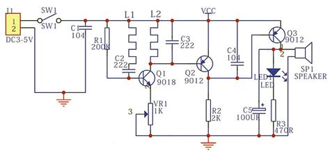 Metal Detector Circuit Diagram Using Transistor