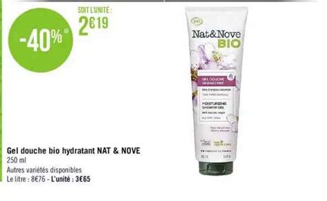 Promo Gel Douche Bio Hydratant Nat Nove chez Géant iCatalogue fr